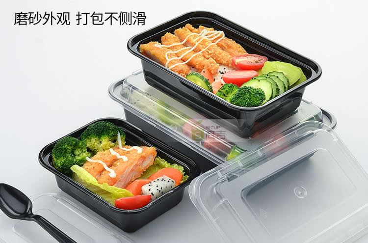 一次性塑料饭盒，PE为原材料